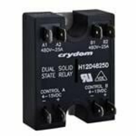 CRYDOM Solid State Relays - Industrial Mount Ssr Relay, Panel Mount, Ip00, 280Vac/40A, 3-32Vdc In, Zero D2440K
